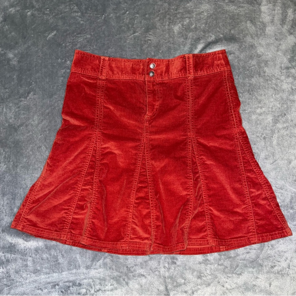Athleta Whenever Cord Skirt Red Spice Pleated skirt